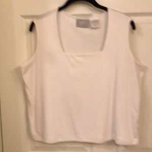 Women’s white sleeveless top
